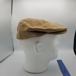 Eddie bauer suede newsboy cap in tan